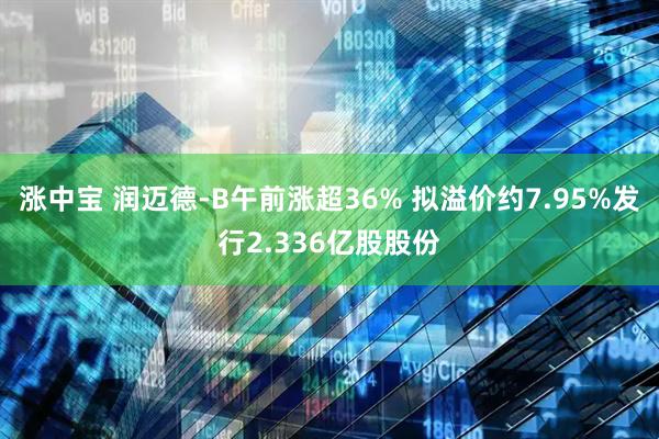 涨中宝 润迈德-B午前涨超36% 拟溢价约7.95%发行2.336亿股股份